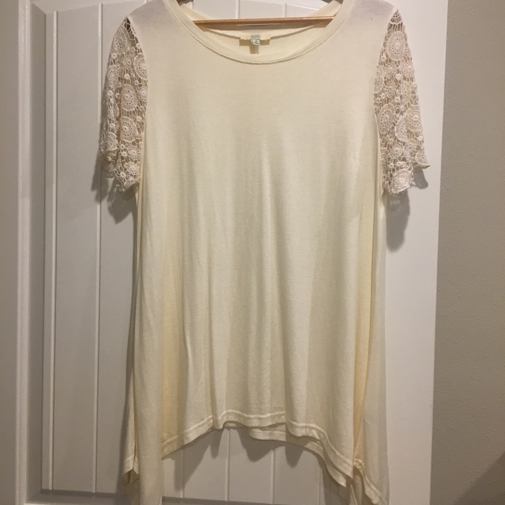Scoop-neck Dressy Top with Lace